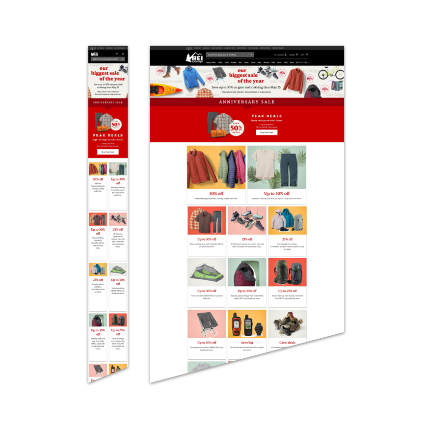 Mockup of landing page